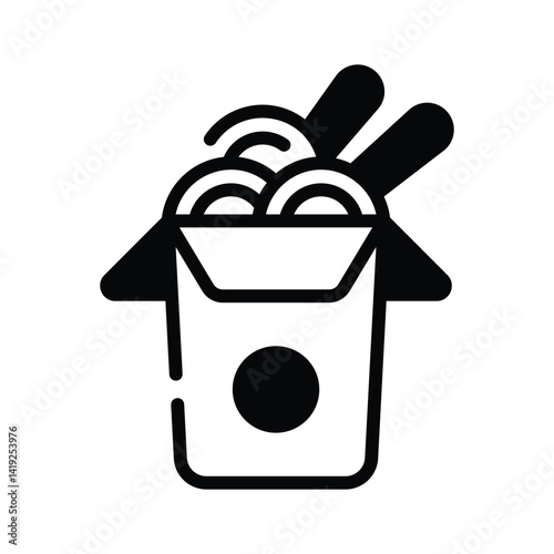 Check this amazing glyph style icon of takeaway food