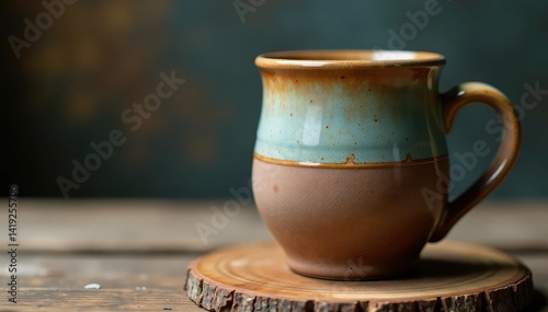 Wallpaper Mural Large rustic stoneware mug, slightly textured surface , stoneware, handmade Torontodigital.ca
