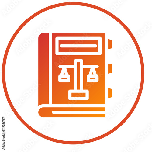 Law Book Icon Style