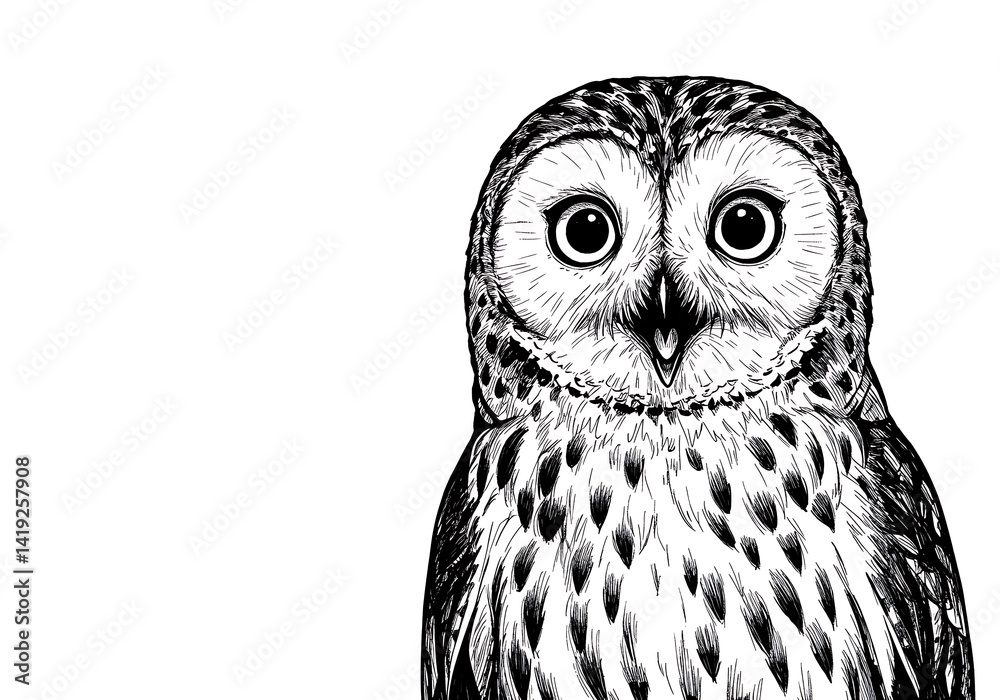 Fototapeta premium perched owl vector illustration