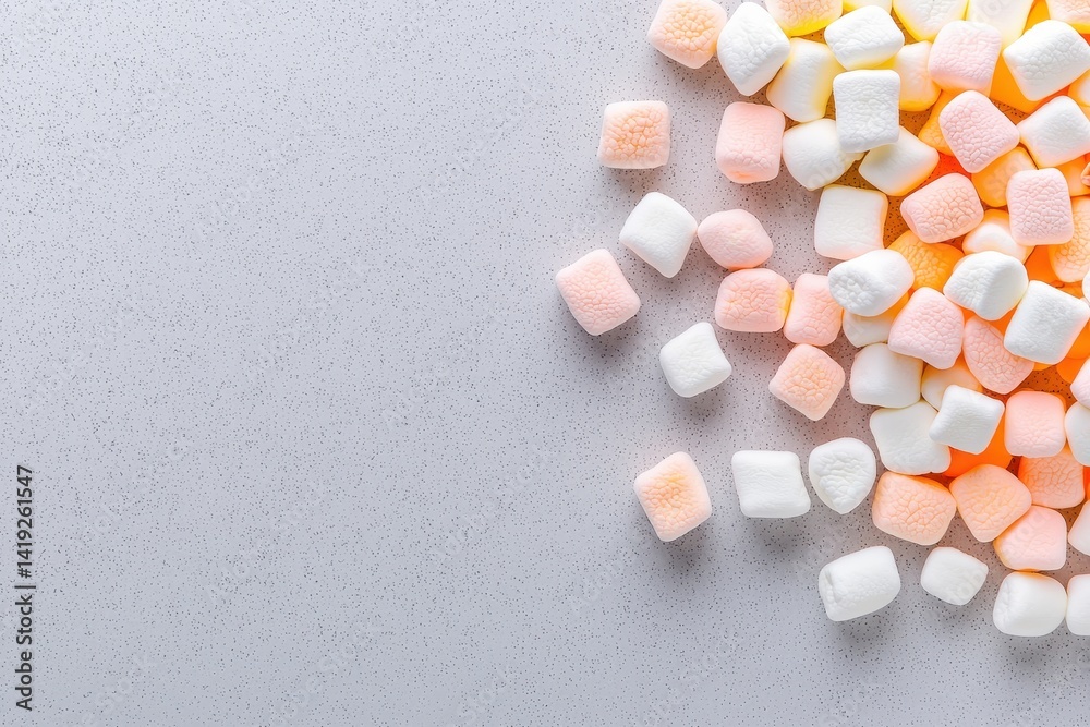 Soft, minimal design featuring scattered marshmallows, ideal for candy-related projects and backgrounds. Soft, minimal design featuring scattered marshmallows, ideal for candy-related projects and backgrounds.
