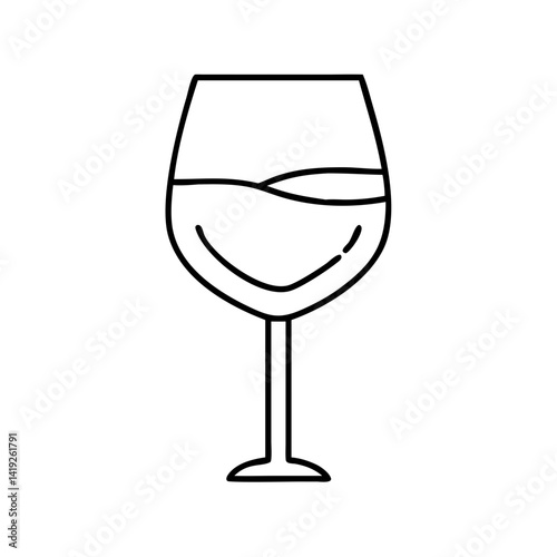 ros glass icon, ros glass line art - simple line art of ros glass, perfect for ros glass logos and icons