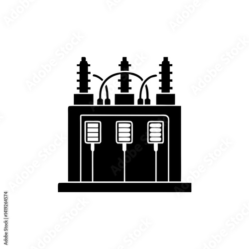 creative details electric substation icon Vector Illustration