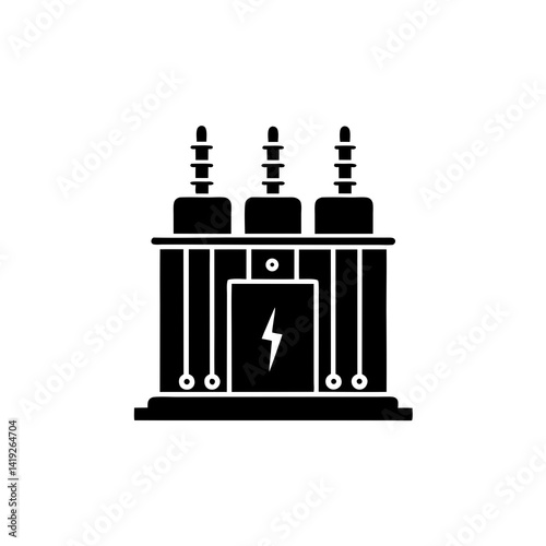 creative details electric substation icon Vector Illustration