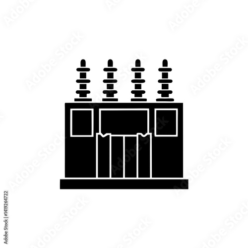 creative details electric substation icon Vector Illustration