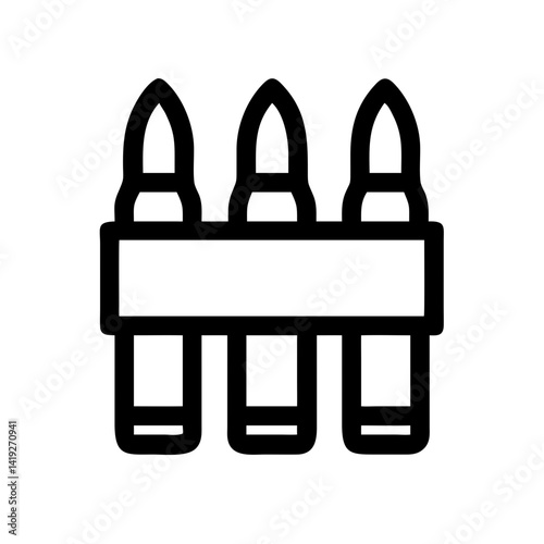 Ammunition Belt with Rounds Icon Design