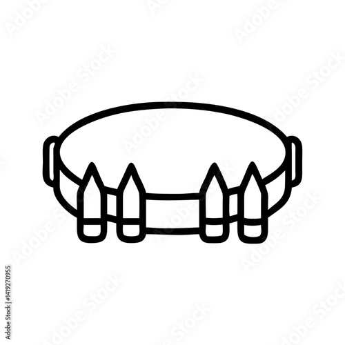 Ammunition Belt with Rounds Icon Design