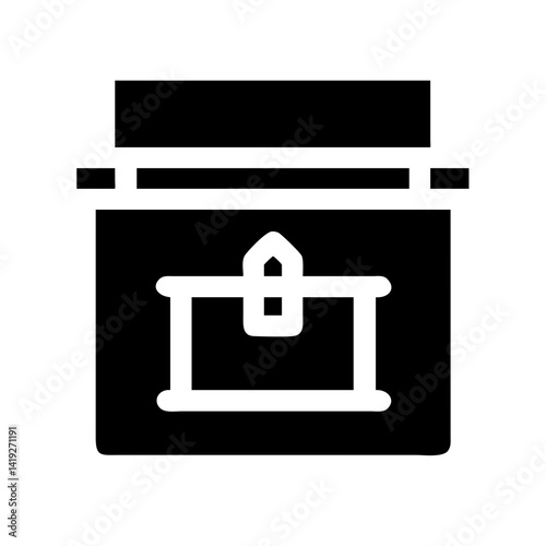 Ammunition Box with Bullet Symbol Icon Design