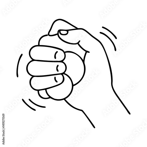 squeeze stress ball icon, squeeze stress ball line art - simple line art of squeeze stress ball, perfect for squeeze stress ball logos and icons