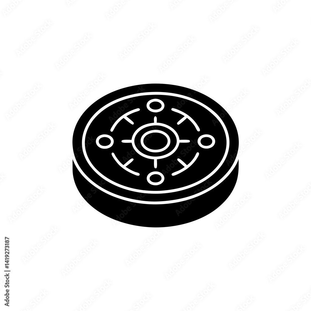 Obraz premium creative details Futuristic charging pad icon Vector Illustration