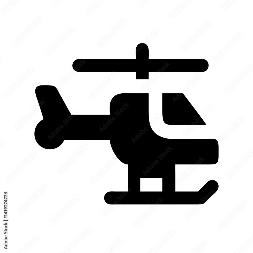 Attack Helicopter in Motion Icon Design Attack Helicopter in Motion Icon Design