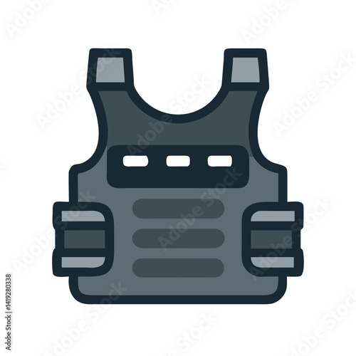 Bulletproof Vest Armor Icon Design