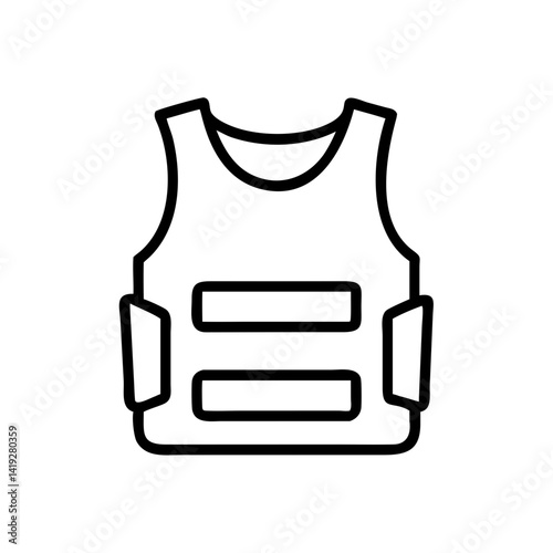 Bulletproof Vest Armor Icon Design