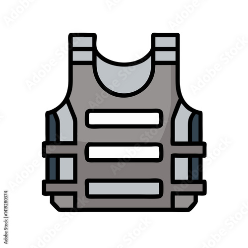 Bulletproof Vest Armor Icon Design