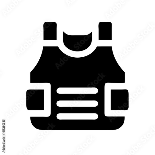 Bulletproof Vest Armor Icon Design
