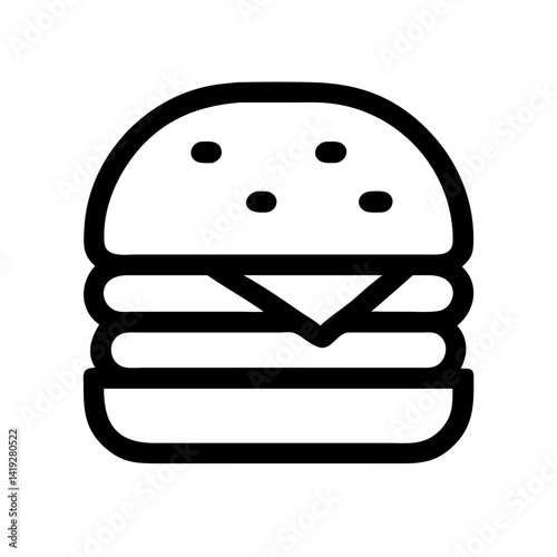 Burger with Lettuce and Cheese Icon Design
