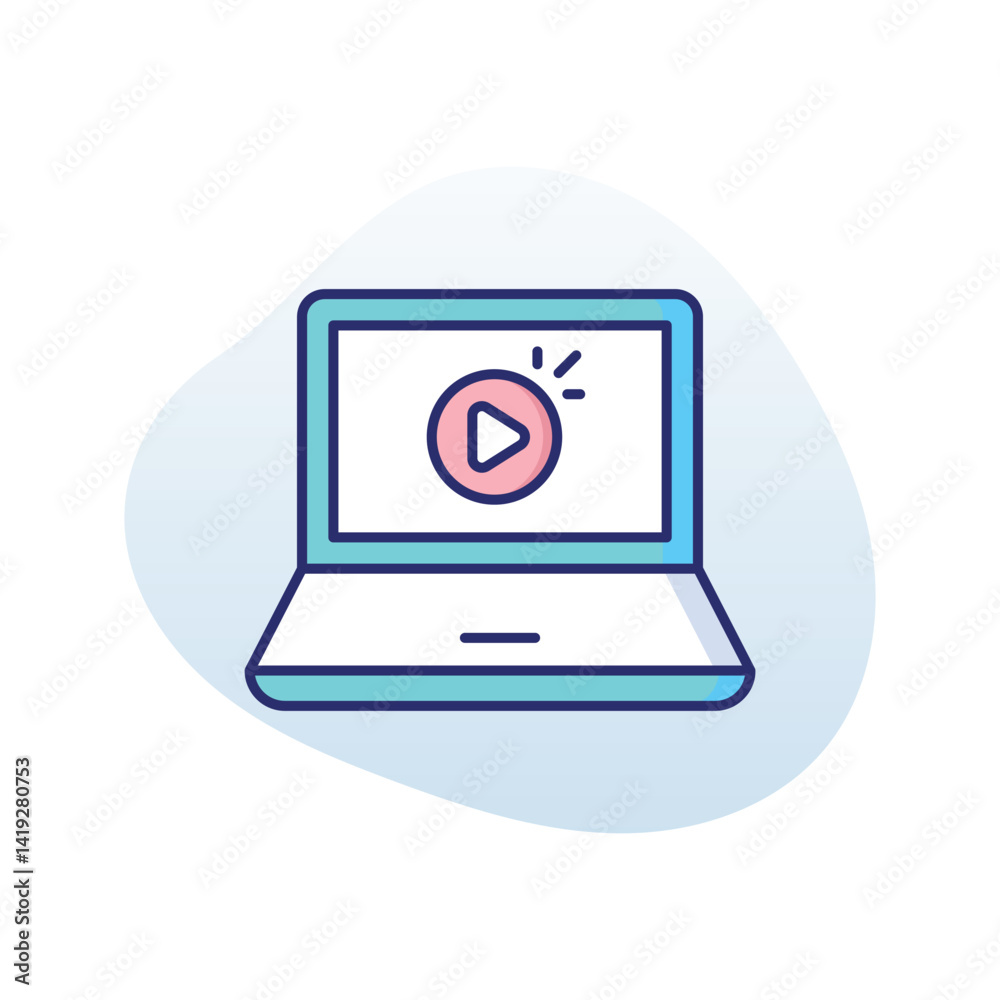 Video Lecture Vector icon Video Lecture Vector icon