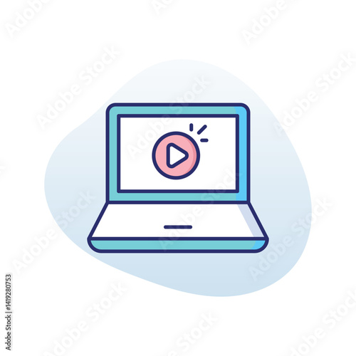 Video Lecture Vector icon