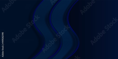 Dark blue premium background design with diagonal dark blue line pattern. Premium background design with diagonal dark blue stripes pattern. Vector horizontal template