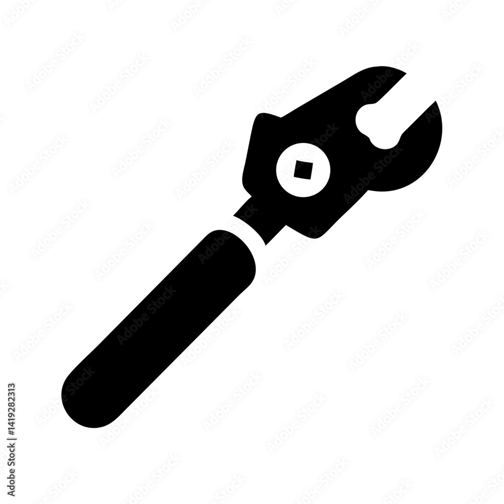 Can Opener with Rotary Handle Icon Design Can Opener with Rotary Handle Icon Design