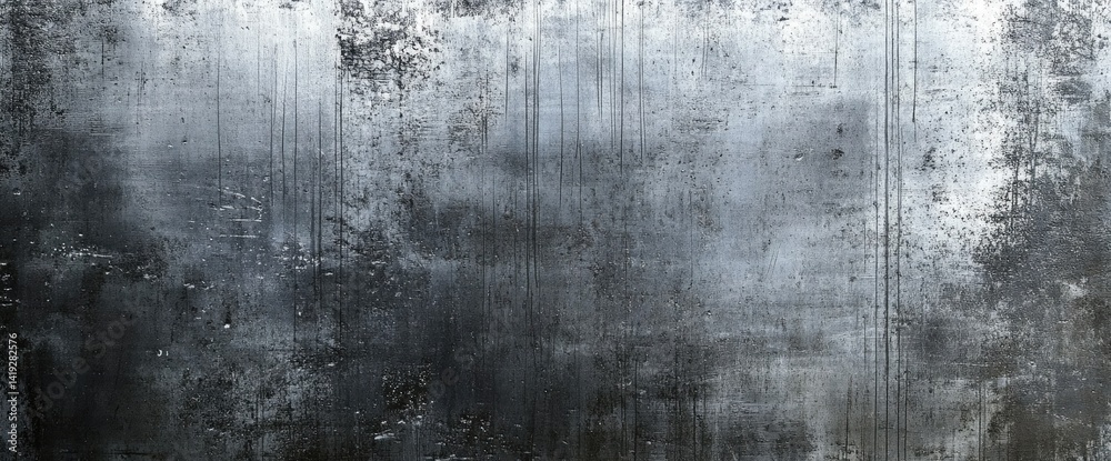 Fototapeta premium Distressed Metal Texture, Vertical Lines, Grunge Surface, Weathered Silver Backdrop