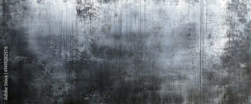 Distressed Metal Texture, Vertical Lines, Grunge Surface, Weathered Silver Backdrop