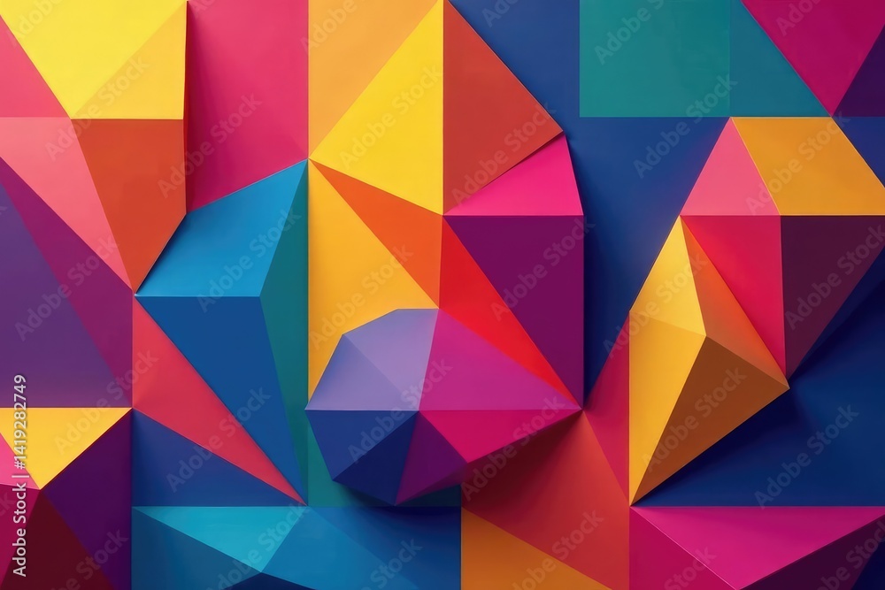 Geometric shapes in vibrant colors, perfectly tiled , tile, abstract Geometric shapes in vibrant colors, perfectly tiled , tile, abstract