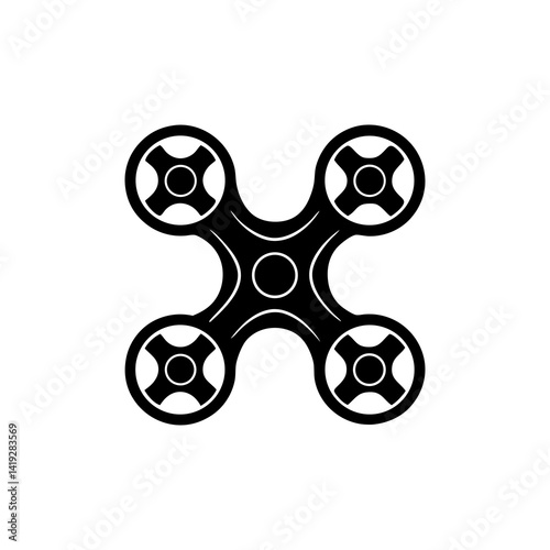 creative details Tech drone swarm icon Vector Illustration