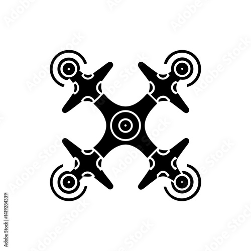 creative details Tech drone swarm icon Vector Illustration