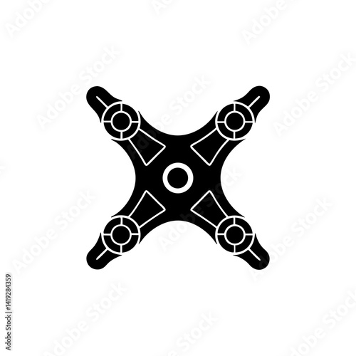 creative details Tech drone swarm icon Vector Illustration
