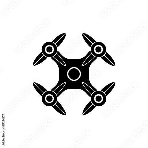 creative details Tech drone swarm icon Vector Illustration