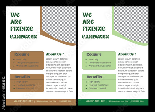 Garden Flyer size is A4 lawn care garden or landscaping service flyer template leaflet, poster, advertise, reports, brochure cover design lawn care flyer design template. landscaping and gardening law