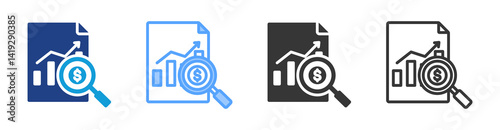 Audit icon set multiple style collection