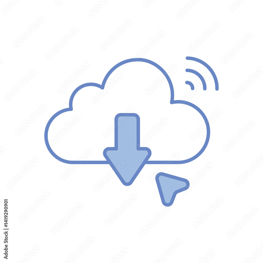 Data Download Vector icon Data Download Vector icon