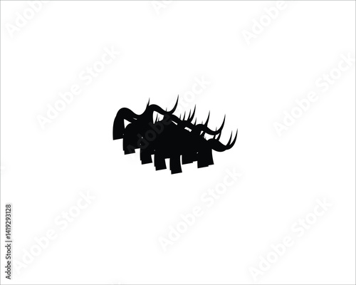 Black hair strands on a white background