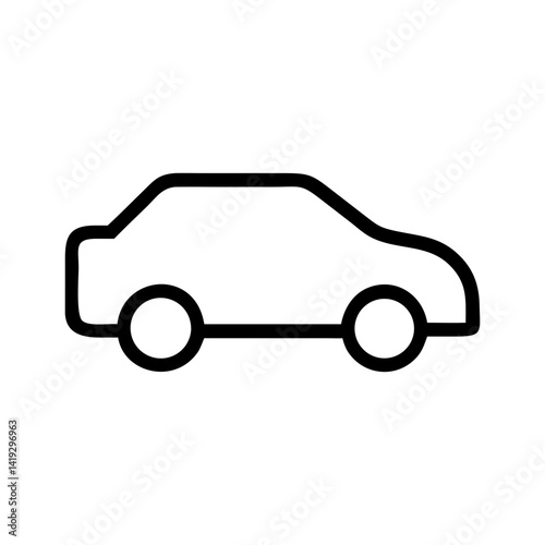 car rental vector icon for transportation services, vehicle booking platforms, and travel applications
