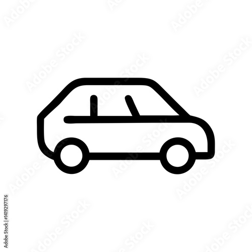 taxi vector icon for ride-hailing services, urban transportation platforms, and city navigation apps, flat stroke icon for apps and websites
