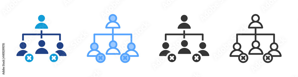 Layoff icon set multiple style collection Layoff icon set multiple style collection