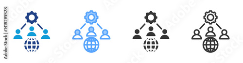 Out Sourcing icon set multiple style collection