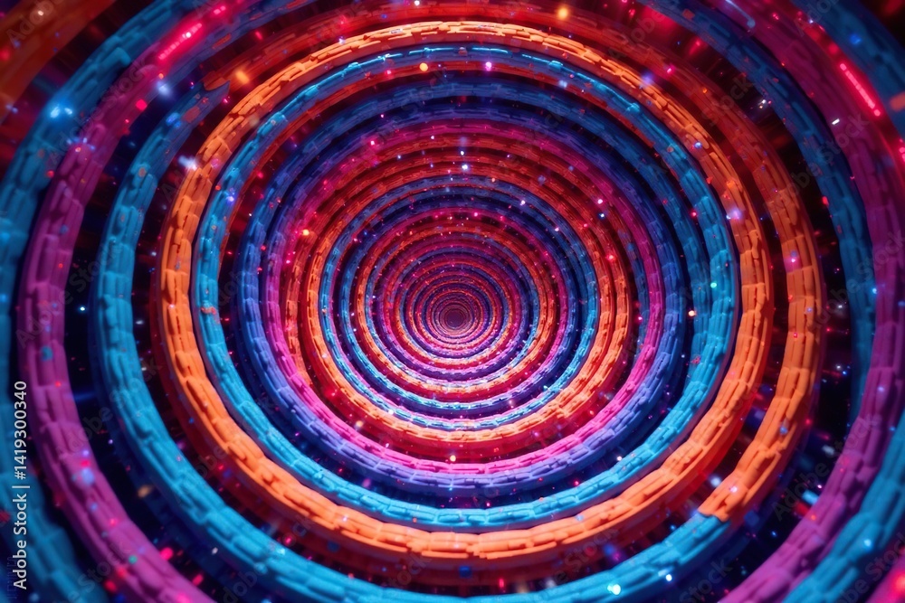 Interlocking circles creating a hypnotic optical illusion, hypnotic, whirlpool Interlocking circles creating a hypnotic optical illusion, hypnotic, whirlpool