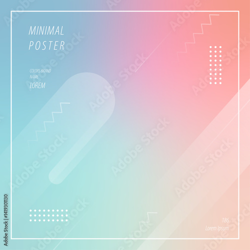 Minimal Gradient Poster with Abstract Geometric Shapes