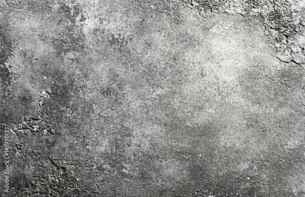 Fototapeta premium Monochrome Stone Texture, Rough Surface Pattern with Weathered Rock Wall Backdrop