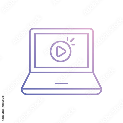 Video Lecture Vector icon