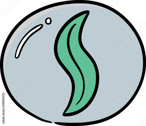 Illustration of marble ball
