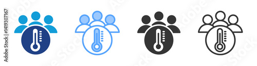 Patient icon set multiple style collection