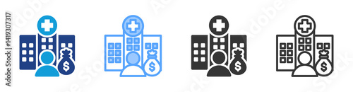 Investor icon set multiple style collection