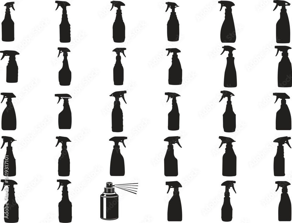 Fototapeta premium Spray Bottle Silhouette