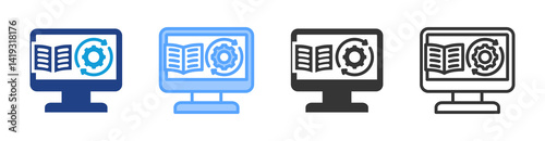 Lms icon set multiple style collection