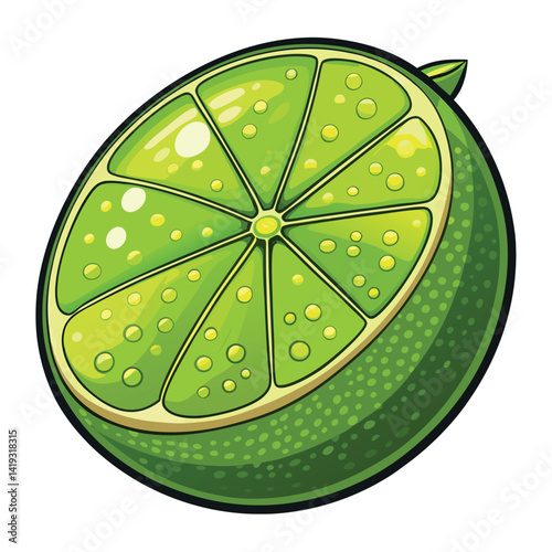 Vibrant Lime Slice