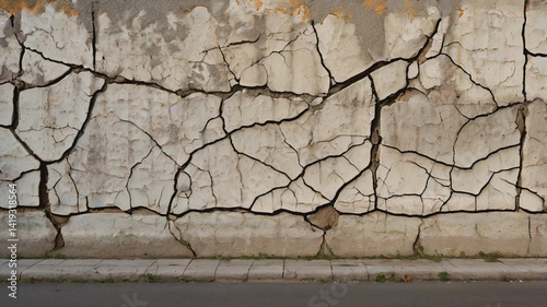 Background texture of an old cracked concrete wall